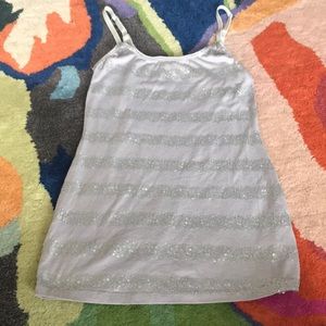 Grey Tank With Solver Sequins